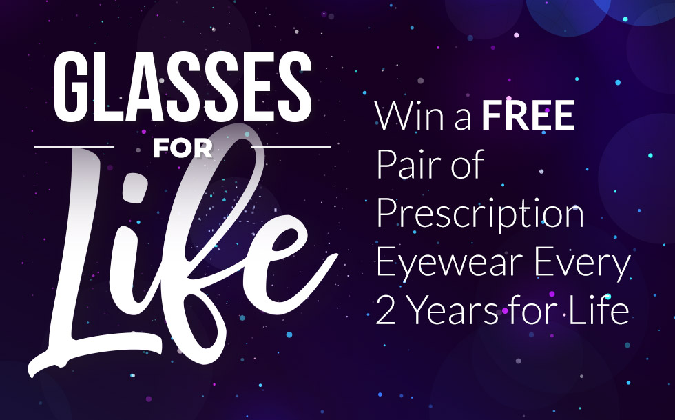 Glasses for Life promotion for Vogue Optical - win a free pair of prescription eyewear every 2 years for life